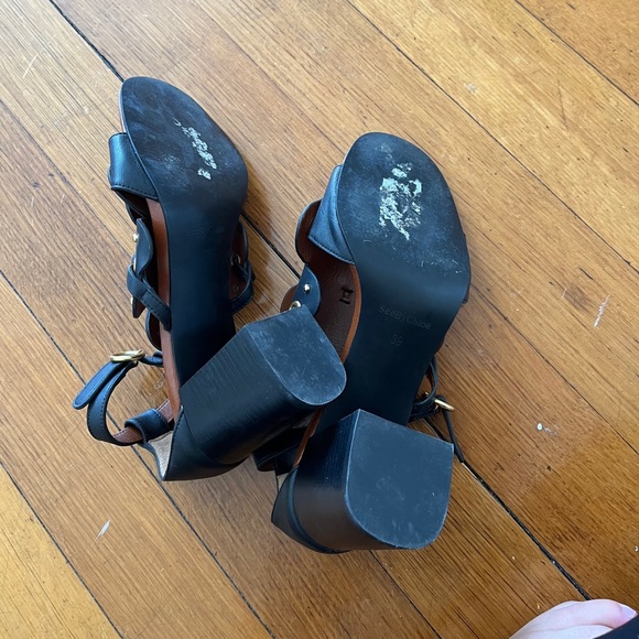 See By Chloe Black Floral Heeled Sandal - Picture 5 of 5